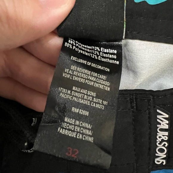 Maui & Sons Men’s 32 Blue Swimming Board Shorts R9 - Picture 7 of 9